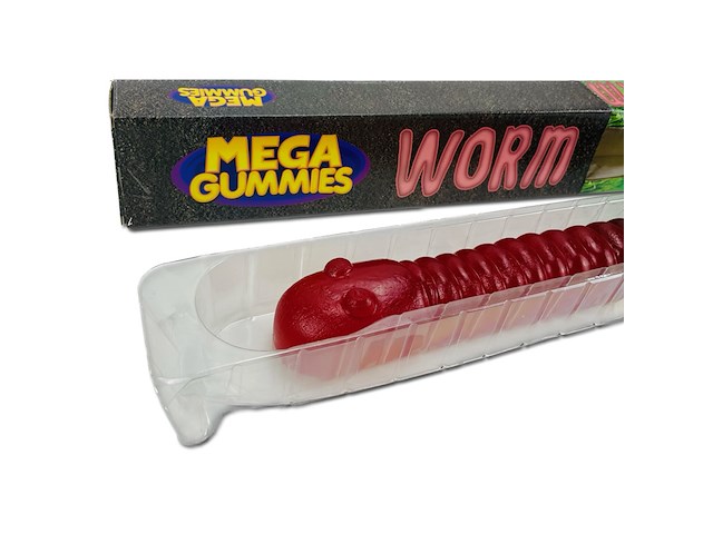 Mega gummies snoep worm - +/- 70 cm - 1 kg - xxl snoep - snoepgoed - afbeelding 2 van  2
