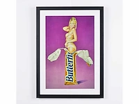 Mel ramos (after) - "butterfinger" - 70x50 cm - gelimiteerde oplage 20 stuks - certificaat - afbeelding 1 van  5