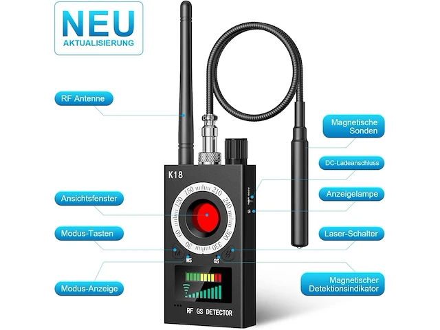Menborn bugdetector, verborgen cameradetector/rf detector - afbeelding 1 van  3