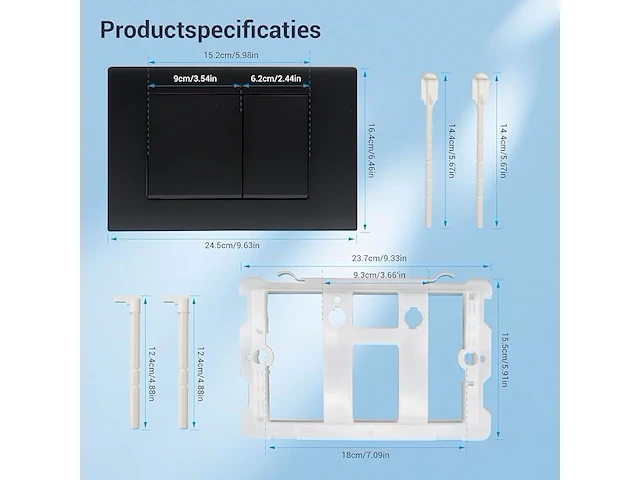 Mendorio wc bedieningspaneel - afbeelding 2 van  7