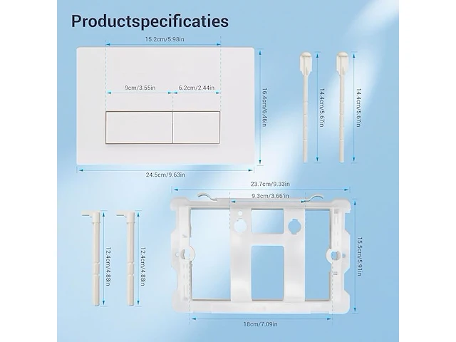 Mendorio wc-bedieningsplaat - afbeelding 2 van  4