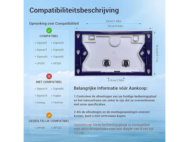 Mendorio wc-bedieningsplaat - afbeelding 3 van  4