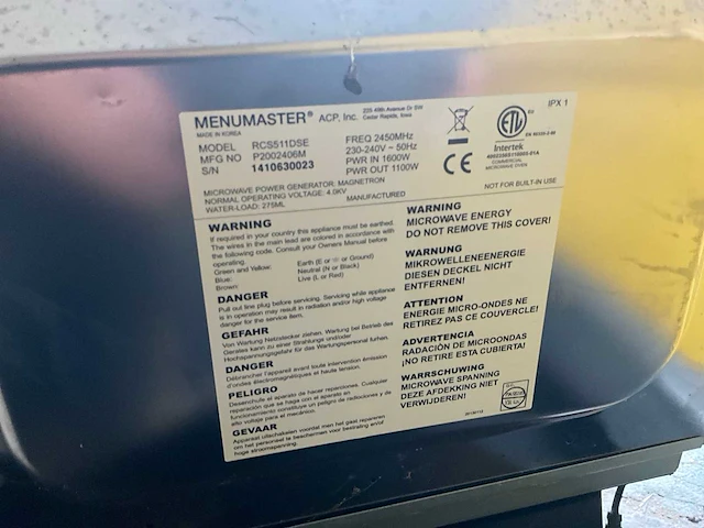 Menumaster rcs511dse - magnetrons - afbeelding 3 van  3