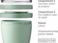 Mepal lunchpot ellipse - 500 ml - muesli-beker-to-go - geschikt voor vriezer magnetron en vaatwasser - afbeelding 2 van  6