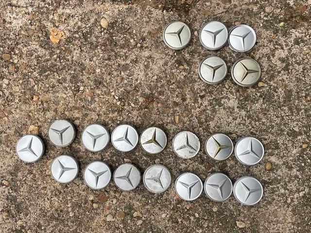 Mercedes - bundt - gullideckel - bbs - velg - afbeelding 8 van  9