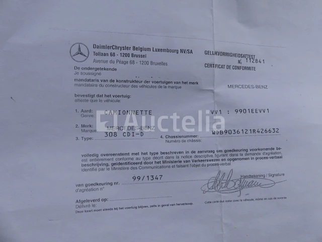 Mercedes 308 cdi-d dieplader (2002-313.444 km) - afbeelding 8 van  16