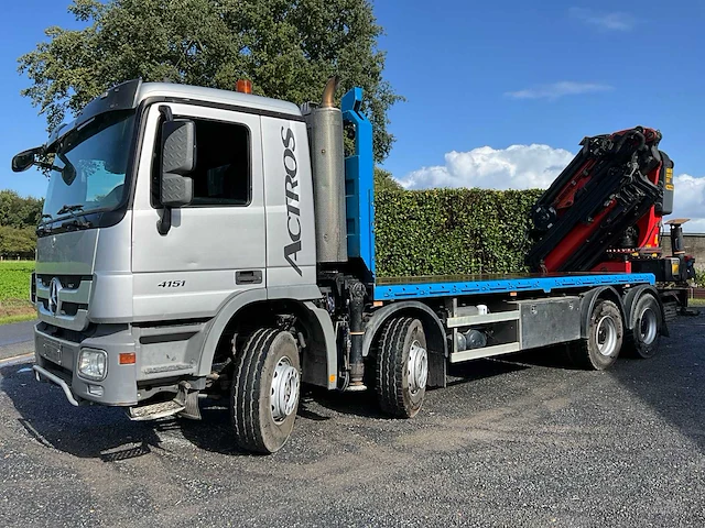 Mercedes actros v8 8x4 met palfinger kraan pk78002 + jib - afbeelding 1 van  80