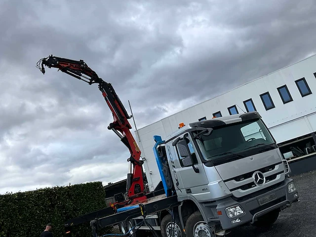 Mercedes actros v8 8x4 met palfinger kraan pk78002 + jib - afbeelding 43 van  80