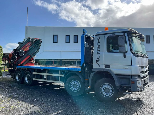 Mercedes actros v8 8x4 met palfinger kraan pk78002 + jib - afbeelding 6 van  80