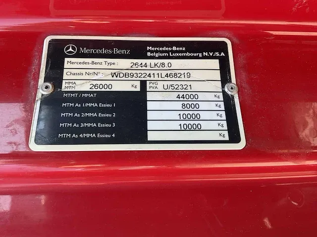 Mercedes-benz actros 2644 vrachtwagen - afbeelding 38 van  51