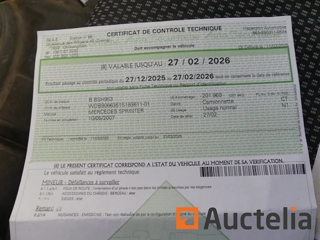 Mercedes-benz sprinter 311cdi bestelwagen (2007-203.042 km) ( wdp9066351s183611 ) - afbeelding 25 van  41