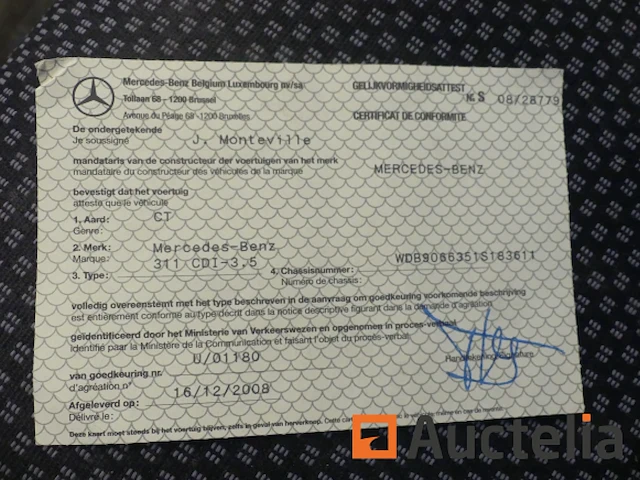 Mercedes-benz sprinter 311cdi bestelwagen (2007-203.042 km) ( wdp9066351s183611 ) - afbeelding 31 van  41