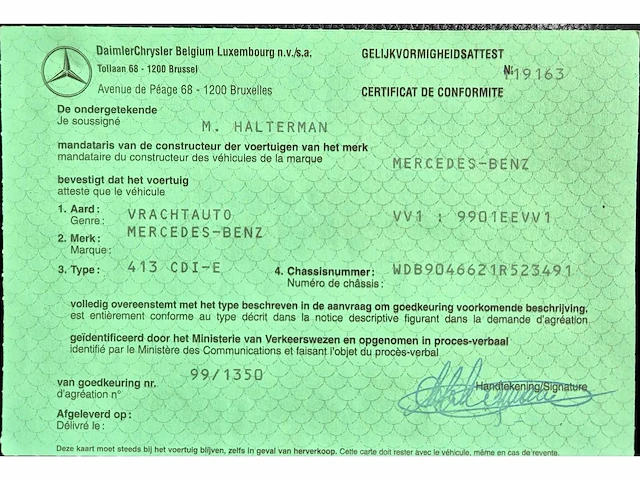 Mercedes-benz sprinter 413 cdi-e - 2003 - afbeelding 25 van  35