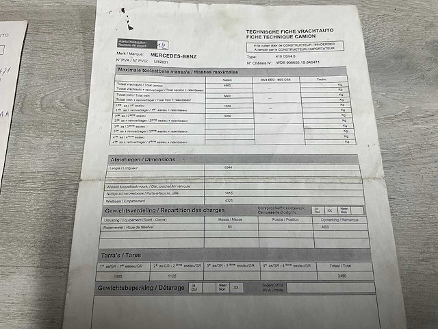Mercedes-benz sprinter 416cdi - trekhaak - afbeelding 58 van  62