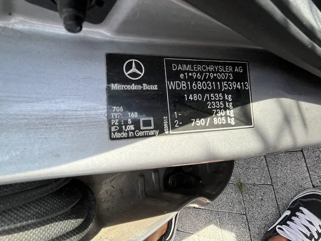Mercedes classe a, 2002 - afbeelding 14 van  15