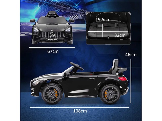 Mercedes elektrische auto voor kinderen 3-5 km/u - afbeelding 4 van  6