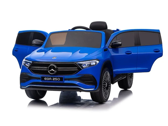 Mercedes eqa250 elektrische kinderauto 12v - 1 tot 6 jaar - 4x4 - blauw - afbeelding 2 van  4