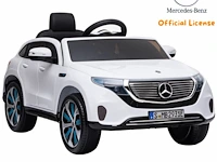 Mercedes eqc400 elektrische kinderauto 12v - 1 tot 5 jaar - rubberen banden - wit (nieuw) - afbeelding 1 van  5