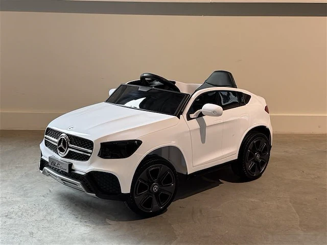 Mercedes glc coupe elektrische kinderauto 12v - wit - afbeelding 1 van  11