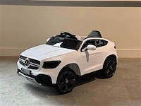 Mercedes glc coupe elektrische kinderauto 12v - wit