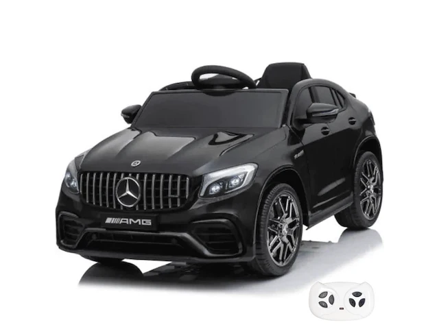 Mercedes glc63s amg elektrische kinderauto 12v - 1 tot 5 jaar - rubberen banden - zwart (nieuw) - afbeelding 1 van  4