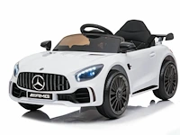 Mercedes gt-r amg elektrische kinderauto 12v - 1 tot 4 jaar - wit - afbeelding 1 van  2