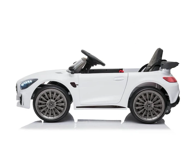 Mercedes gt-r amg elektrische kinderauto 12v - 1 tot 4 jaar - wit - afbeelding 2 van  2
