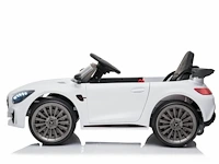 Mercedes gt-r amg elektrische kinderauto 12v - 1 tot 4 jaar - wit - afbeelding 2 van  2