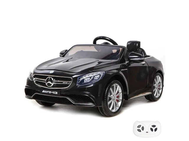 Mercedes s63 amg elektrische kinderauto 12v - zwart - afbeelding 1 van  4