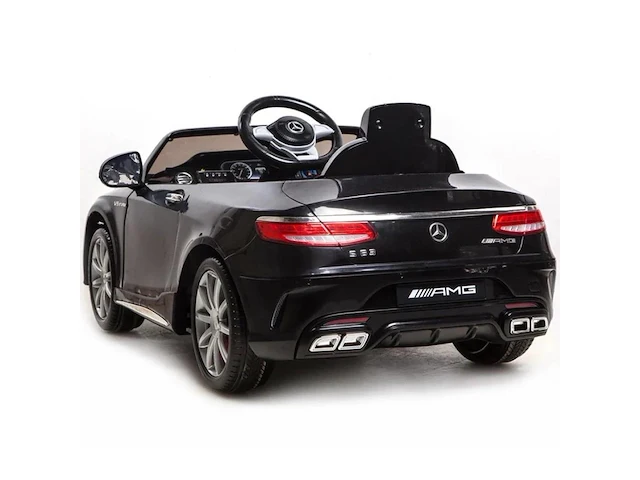 Mercedes s63 amg elektrische kinderauto 12v - zwart - afbeelding 2 van  4