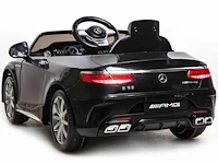 Mercedes s63 amg elektrische kinderauto 12v - zwart - afbeelding 2 van  4