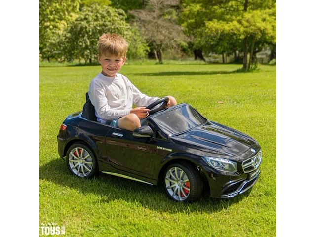 Mercedes s63 amg elektrische kinderauto 12v - zwart - afbeelding 4 van  4