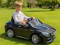 Mercedes s63 amg elektrische kinderauto 12v - zwart - afbeelding 4 van  4