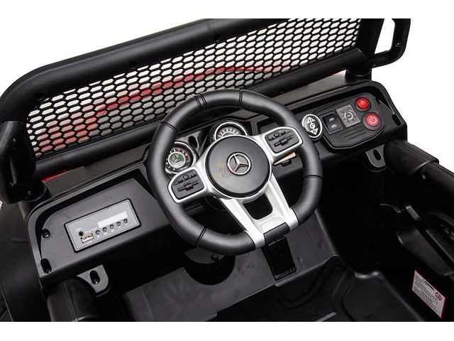 Mercedes unimog elektrische kinderauto 12v 4x4 - zwart - afbeelding 2 van  7