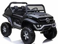 Mercedes unimog elektrische kinderauto 12v 4x4 - zwart - afbeelding 3 van  7