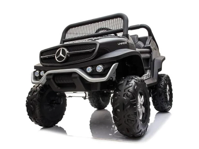 Mercedes unimog elektrische kinderauto 12v 4x4 - zwart - afbeelding 4 van  7
