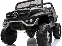 Mercedes unimog elektrische kinderauto 12v 4x4 - zwart - afbeelding 4 van  7