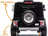 Mercedes unimog u5000 elektrische kinderauto 12v - zwart - afbeelding 3 van  5