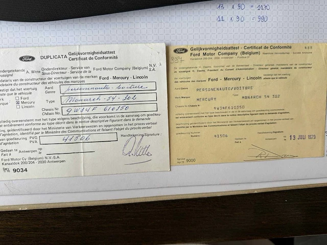 Mercury - monarch - car - 1979 - afbeelding 10 van  10