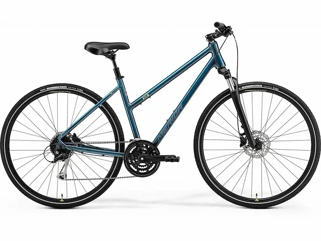 Merida crossway 100 ladies teal blue/silver blue lime m 5 - afbeelding 2 van  2