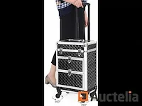 Merk-up koffer, beauty case met zwenkwielen - afbeelding 1 van  9