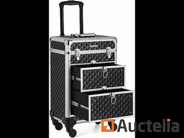 Merk-up koffer, beauty case met zwenkwielen - afbeelding 2 van  9