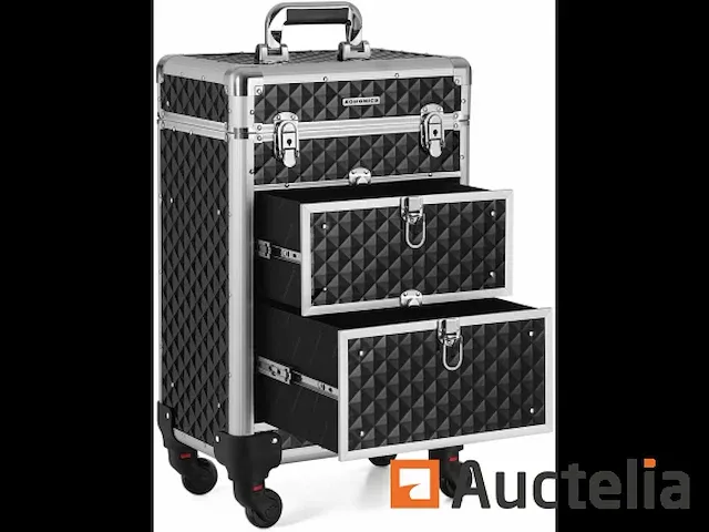 Merk-up koffer, beauty case met zwenkwielen - afbeelding 3 van  9