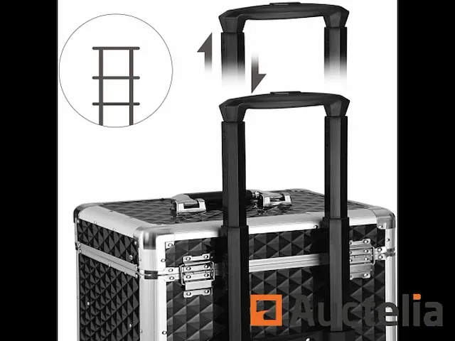 Merk-up koffer, beauty case met zwenkwielen - afbeelding 4 van  9