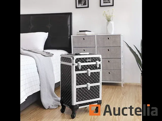 Merk-up koffer, beauty case met zwenkwielen - afbeelding 8 van  9