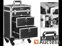 Merk-up koffer, beauty case met zwenkwielen - afbeelding 1 van  9