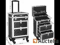 Merk-up koffer, beauty case met zwenkwielen - afbeelding 8 van  9