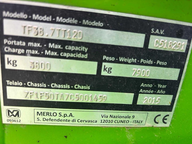 Merlo - 2015 - tf38.7 tt120 - verreiker - afbeelding 14 van  21