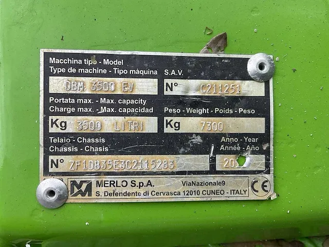 Merlo dbm3500ev zelfladende betonmixer - afbeelding 3 van  11