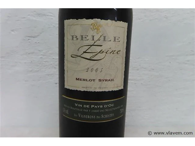 Merlot syrah 2005 belle epine - afbeelding 2 van  3